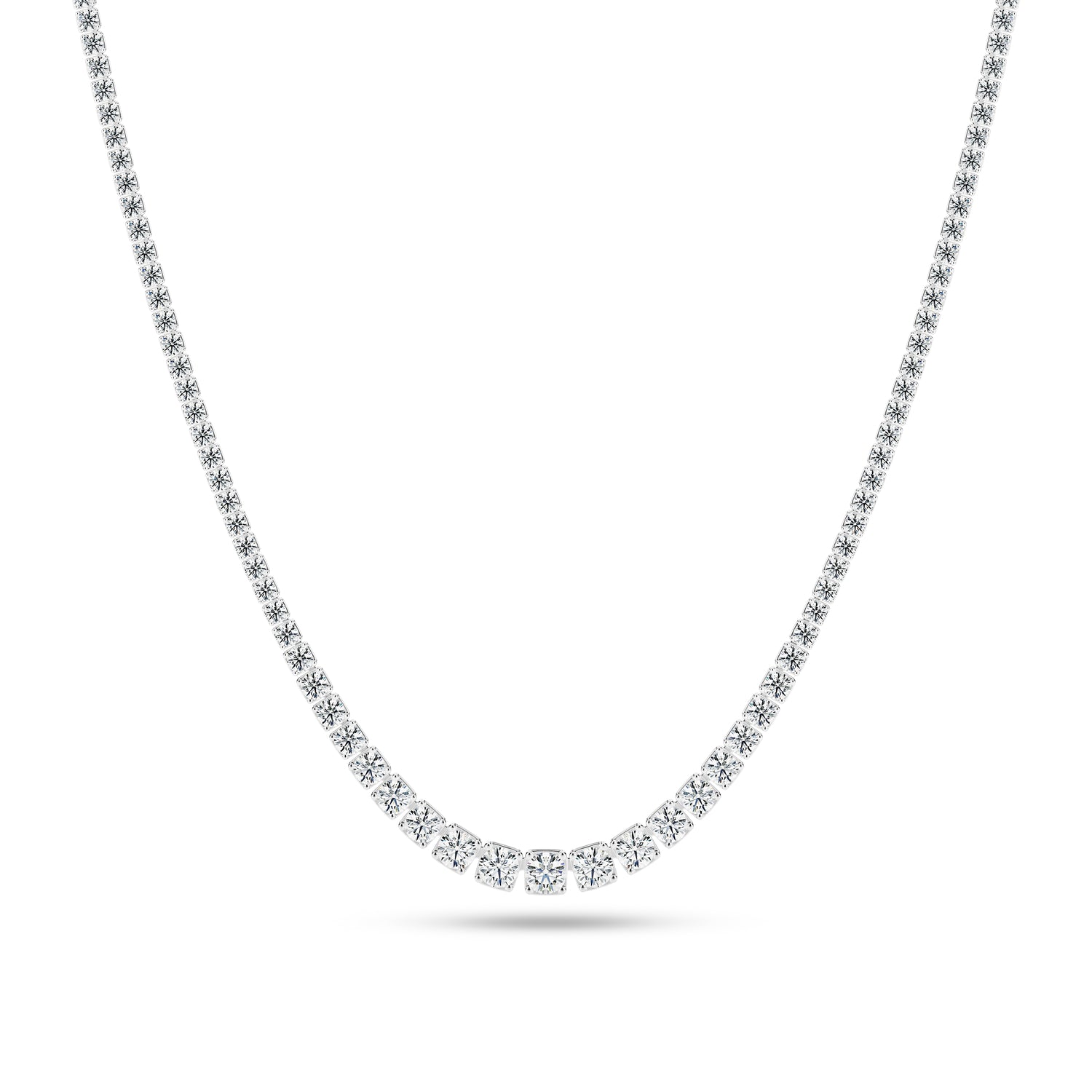 Halskæde Diamante Tennis Altro - 14 Kt Guld El Hvidguld 1145 Ct Tw G-h Vs Lab-grown Diamanter