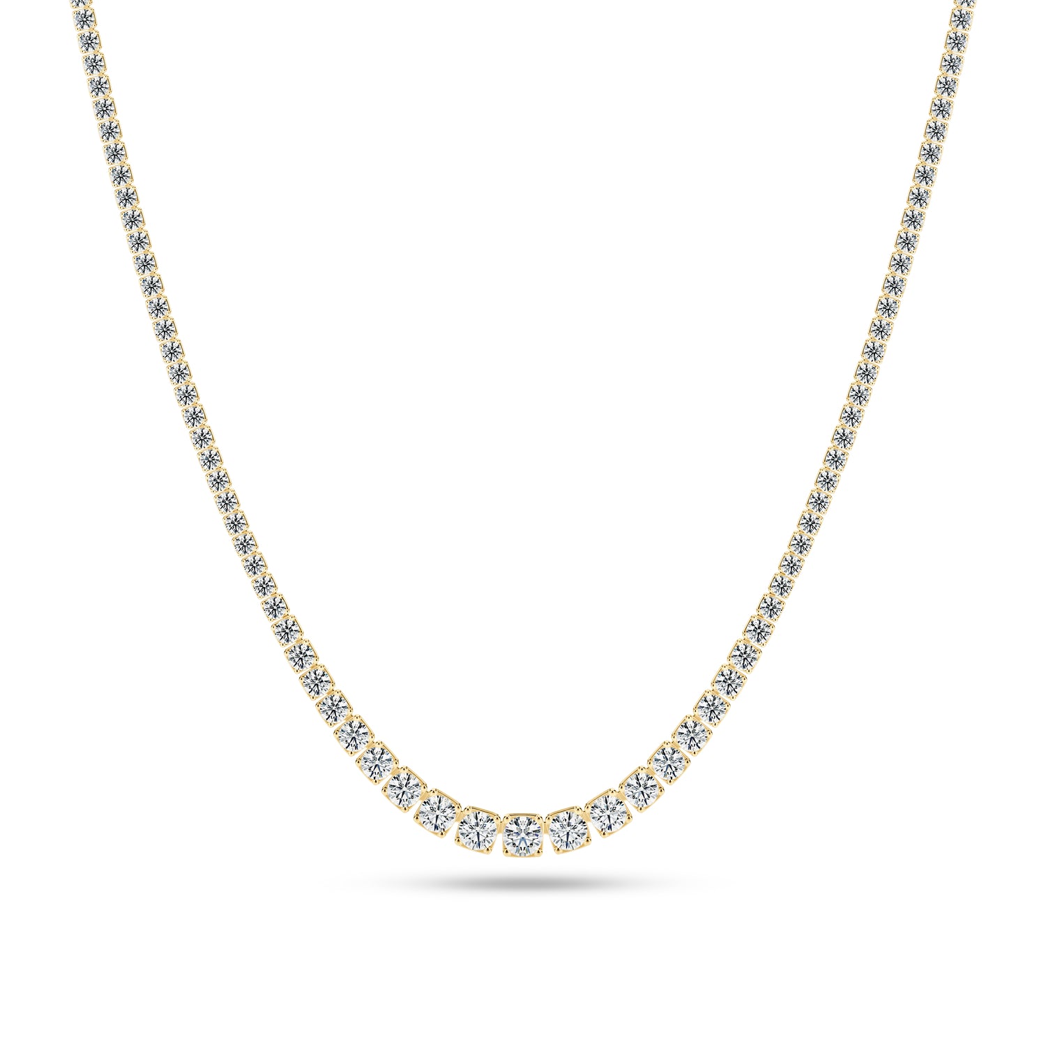 Halskæde Diamante Tennis Altro - 14 Kt Guld El Hvidguld 1145 Ct Tw G-h Vs Lab-grown Diamanter