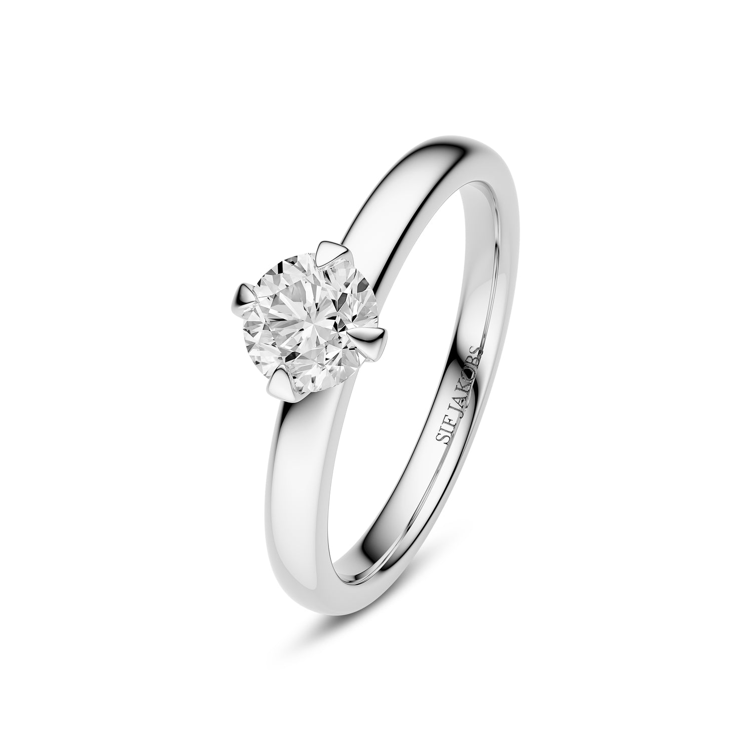 Ring Venice Solitaire - 14 Kt Guld El Hvidguld 050-300 Ct Tw G-h Vs Lab-grown Diamanter