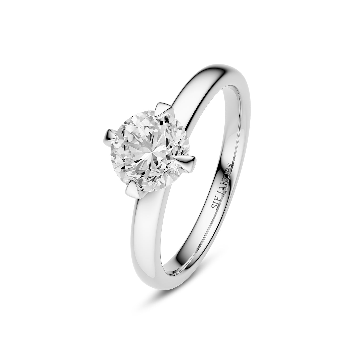 Ring Venice Solitaire - 14 Kt Guld El Hvidguld 050-300 Ct Tw G-h Vs Lab-grown Diamanter