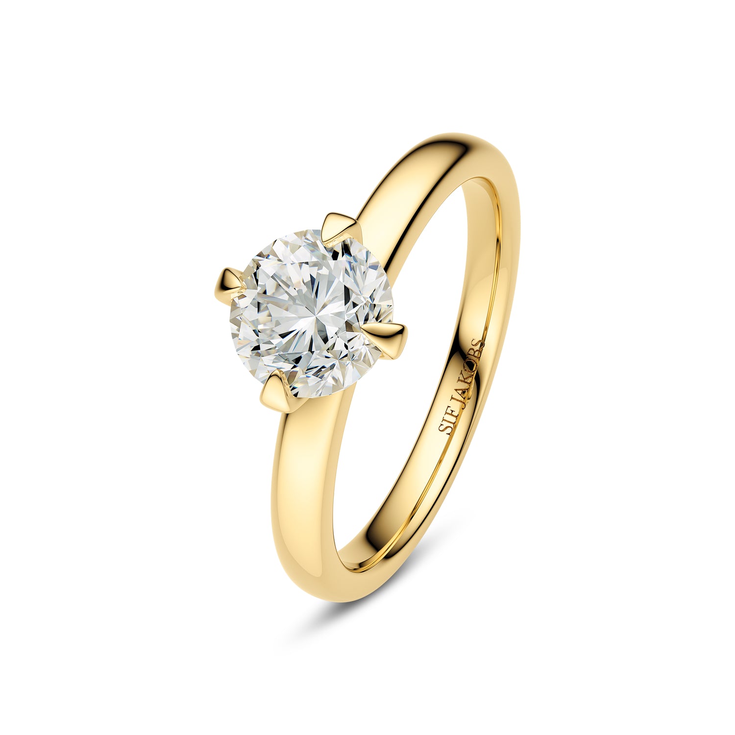 Ring Venice Solitaire - 14 Kt Guld El Hvidguld 050-300 Ct Tw G-h Vs Lab-grown Diamanter