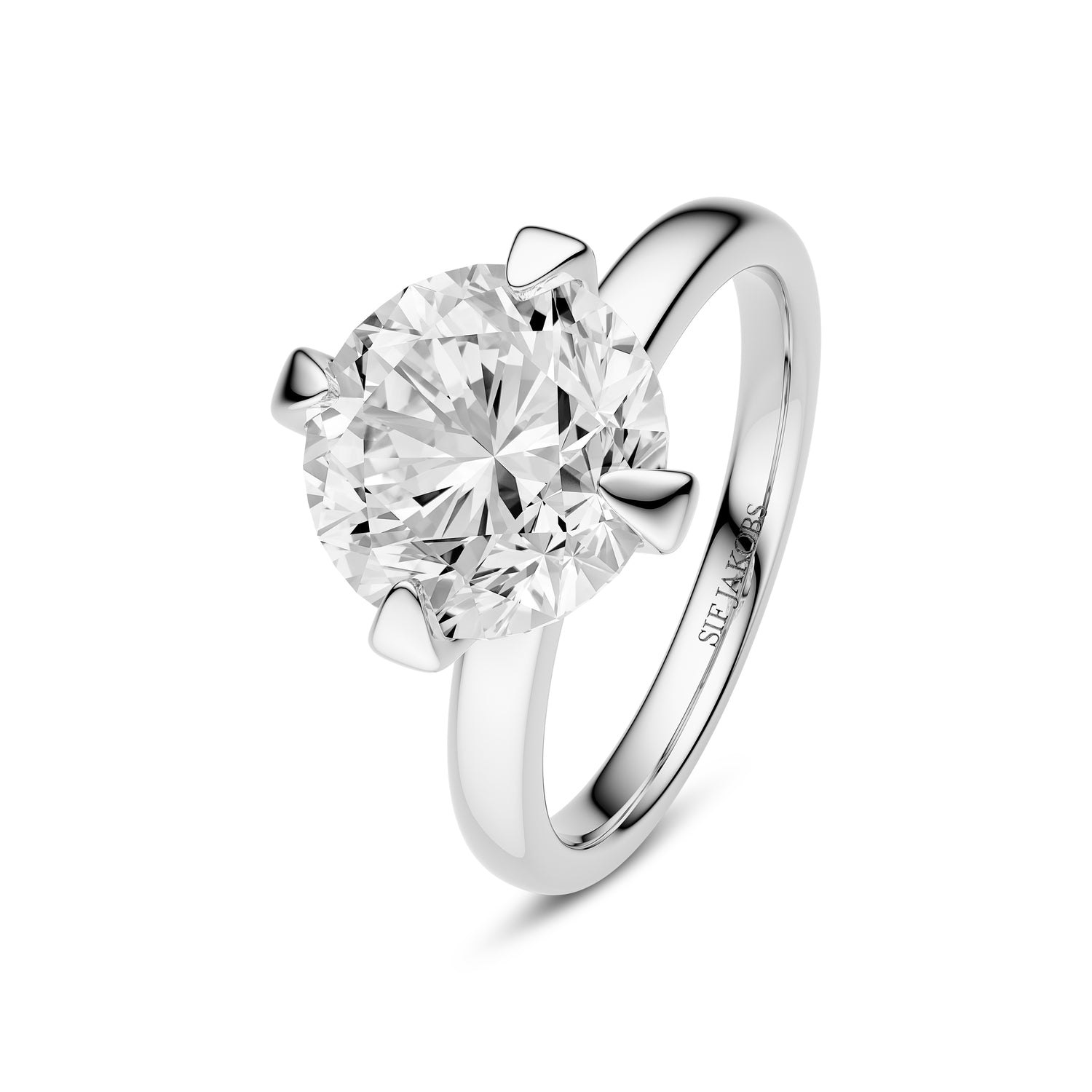Ring Venice Solitaire - 14 Kt Guld El Hvidguld 050-300 Ct Tw G-h Vs Lab-grown Diamanter