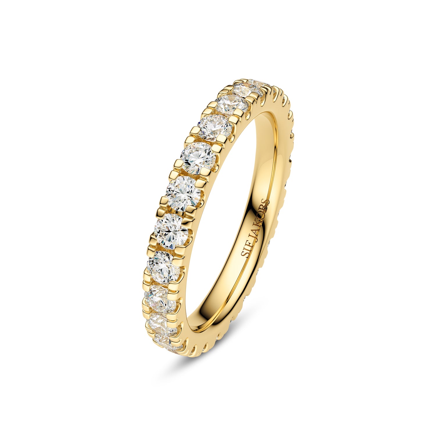 Ring Alba Eternity - 14 Kt Guld El Hvidguld 132-156 Ct Tw G-h Vs Lab-grown Diamanter