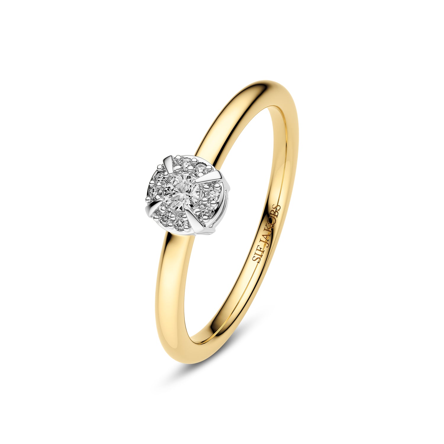Ring Rome - 14 Kt Guld El Hvidguld 009 Ct Tw G-h Vs Lab-grown Diamanter