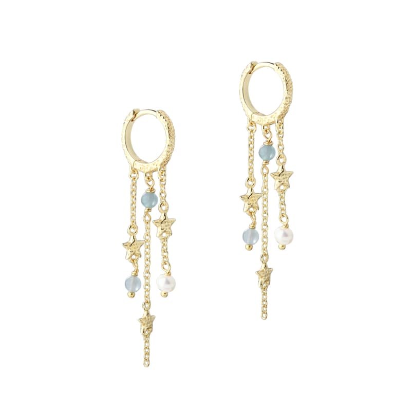 Stella Hoop Blue   Golden
