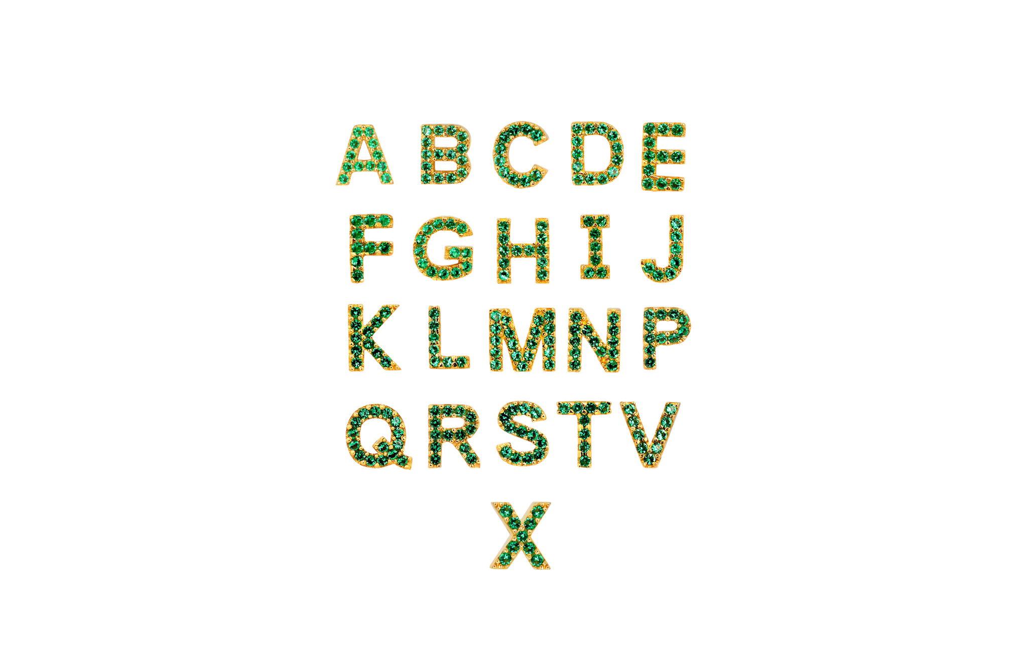 Ix Letter Green Earring
