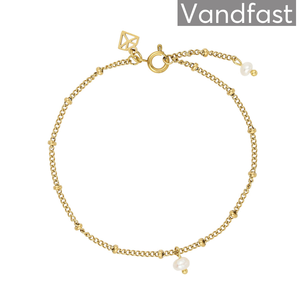 Annebrauner Pearl Elegance Armbånd 18k Guldbelagt