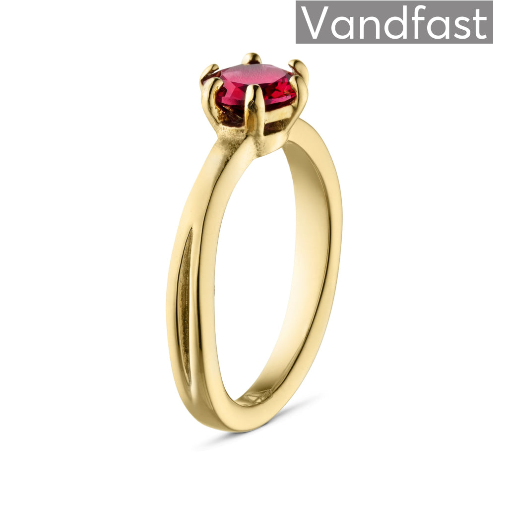 Annebrauner Princess Ruby Ring 18k Guldbelagt - 48