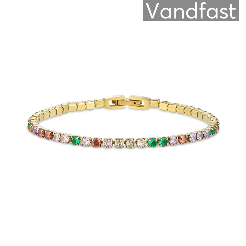 Annebrauner Tennis Texas Armbånd 18k Guldbelagt - 17 Cm