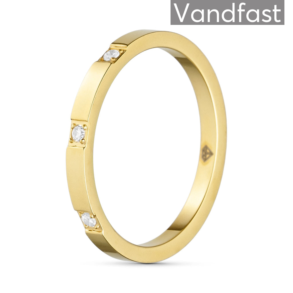 Annebrauner Third Time Ring 18k Guldbelagt - 51