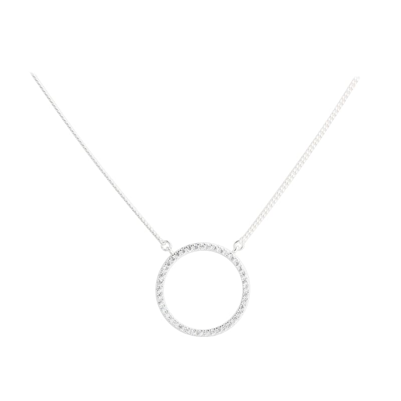 Darling Circle Necklace Silver