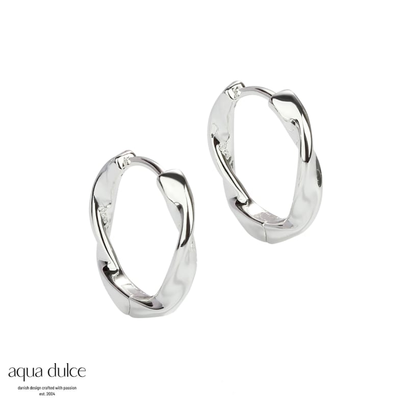 Twirl Hoop Big  Silver