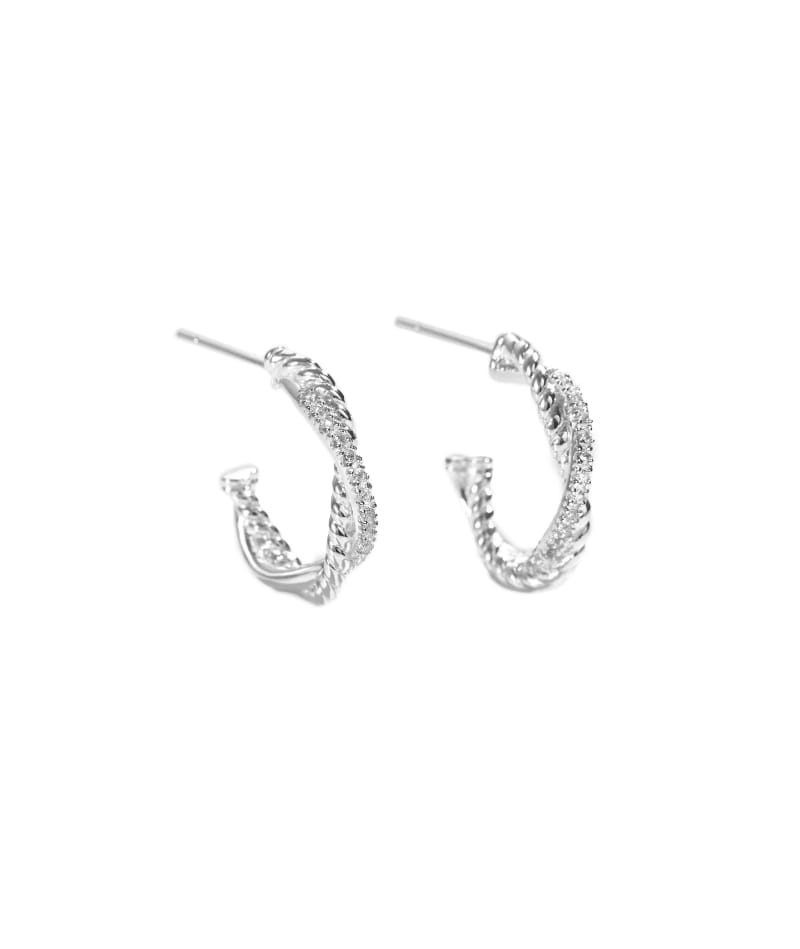 Twisted Darling Hoop  Silver