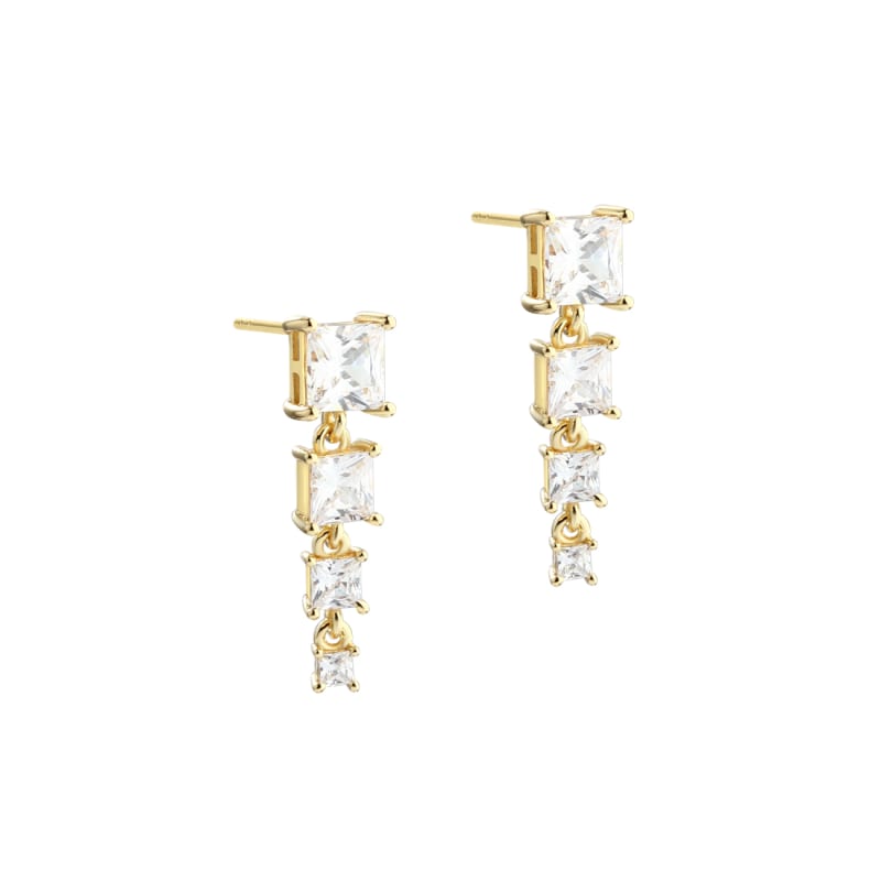 Edge Long Earstud   Golden