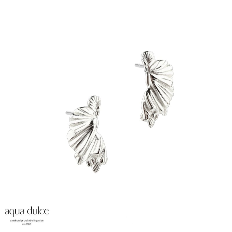 Koi Small Half Leaf  Silver