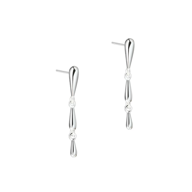 Shiny Drop Long  Silver