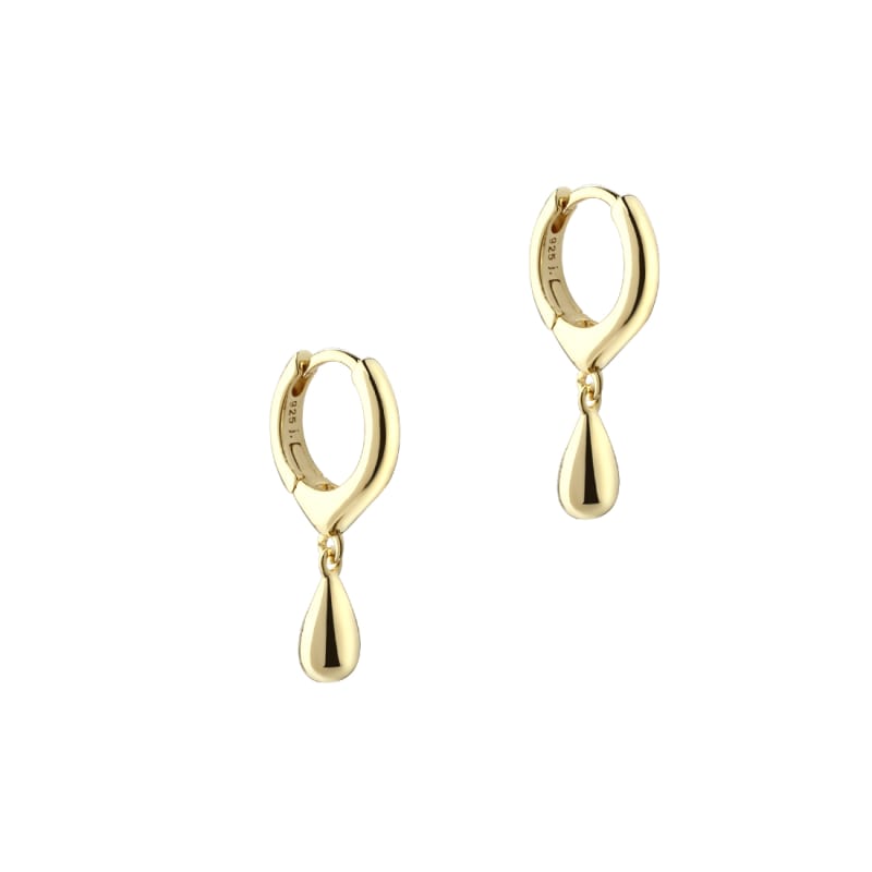 Shiny Drop Hoop  Golden