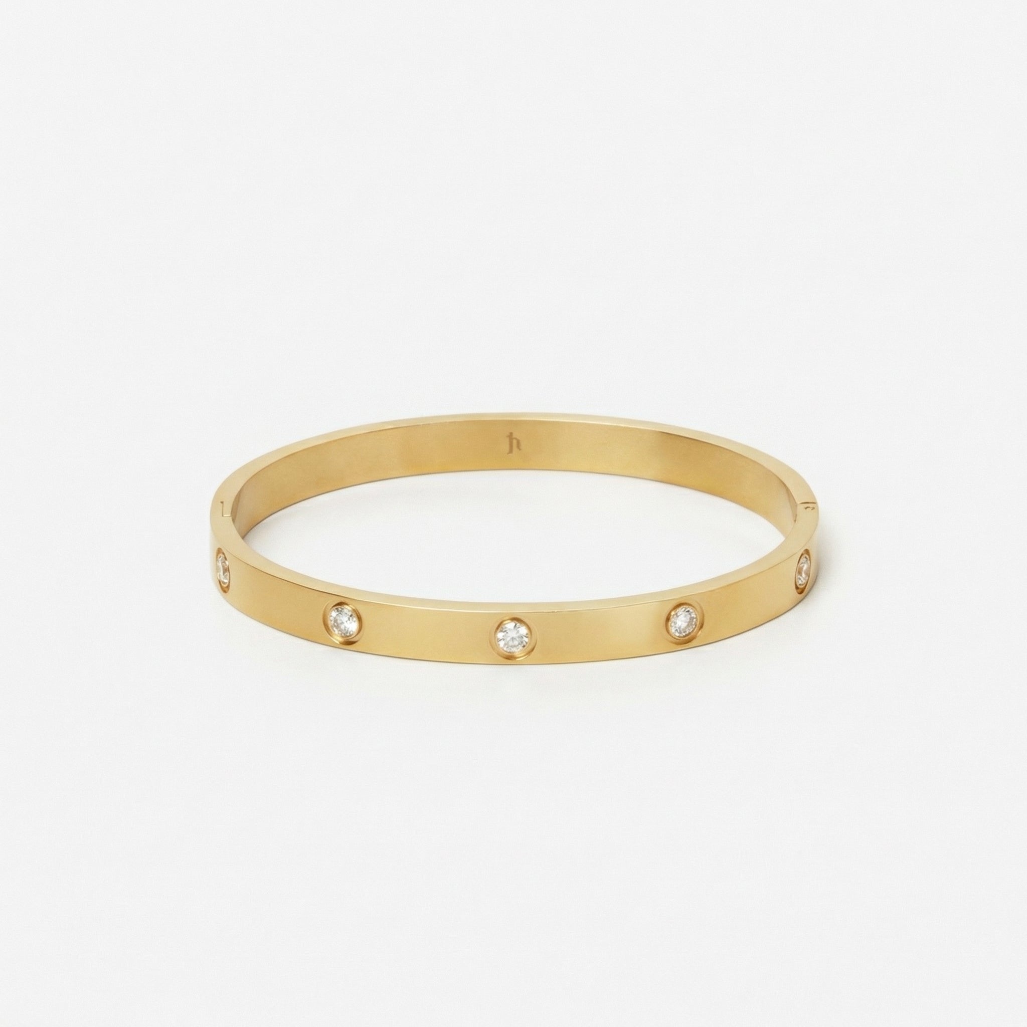 Crystal Bangle 18k Guldbelagt 6mm