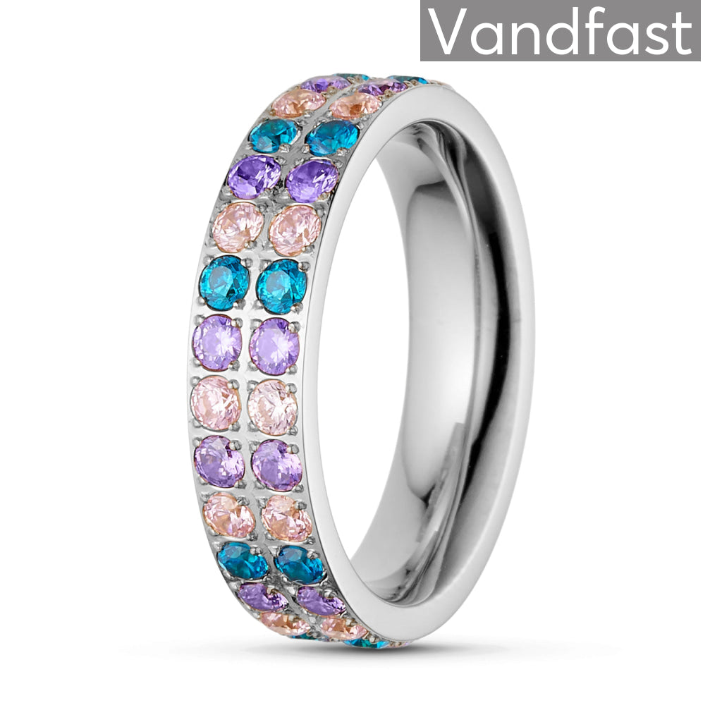Annebrauner Alliance Pinkblue Topaz Mix Ring - 50