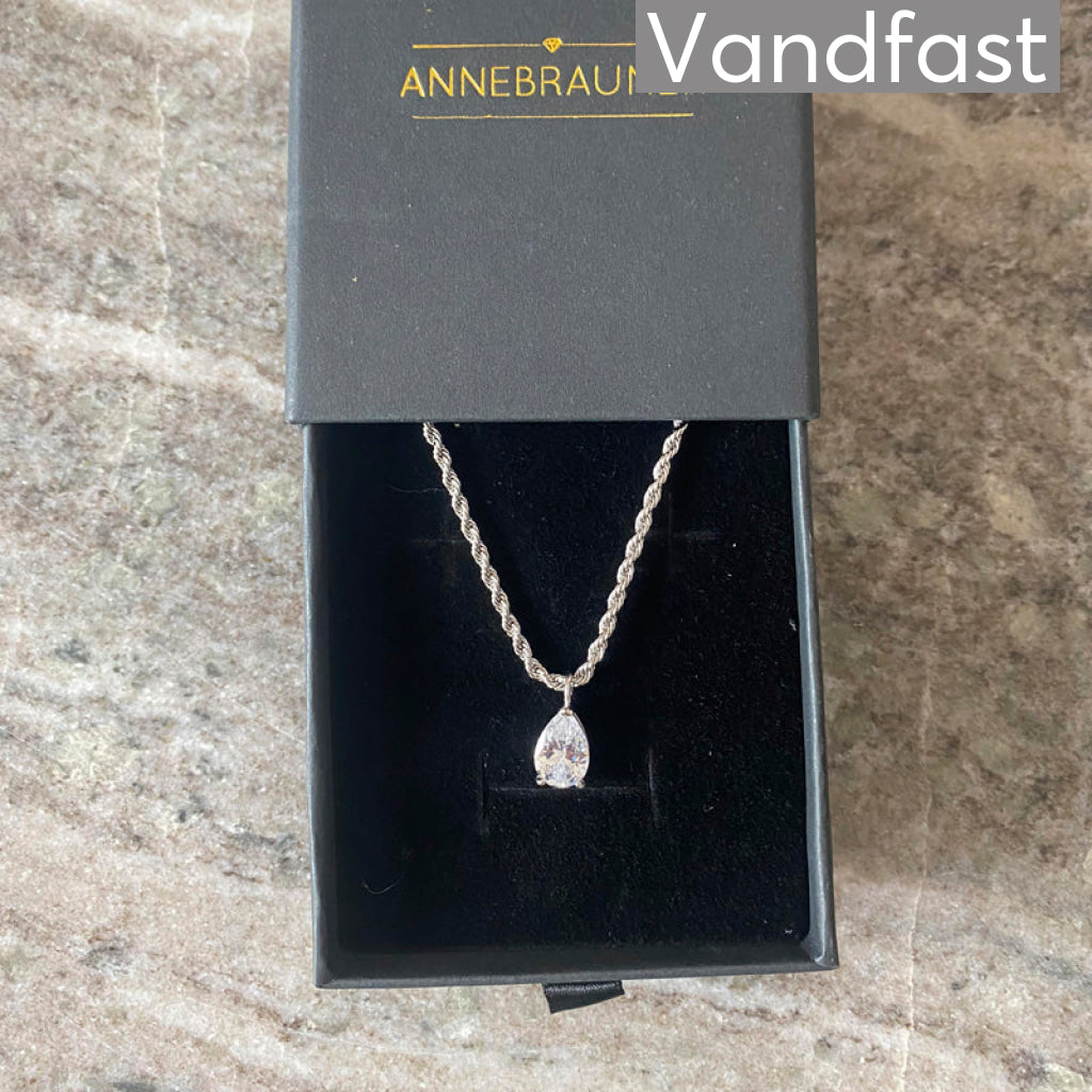 Annebrauner Swirl Drop Halskæde