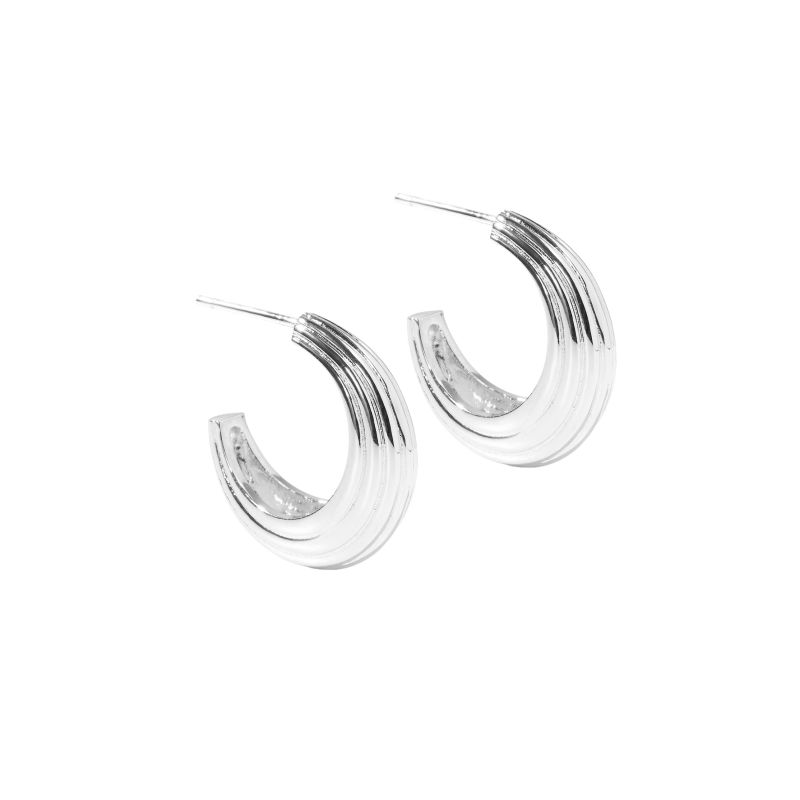 Sue Hoop Big  Silver