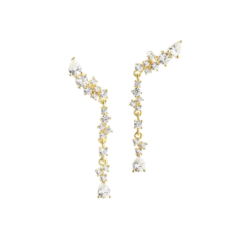 Aura Long Earstud  Golden
