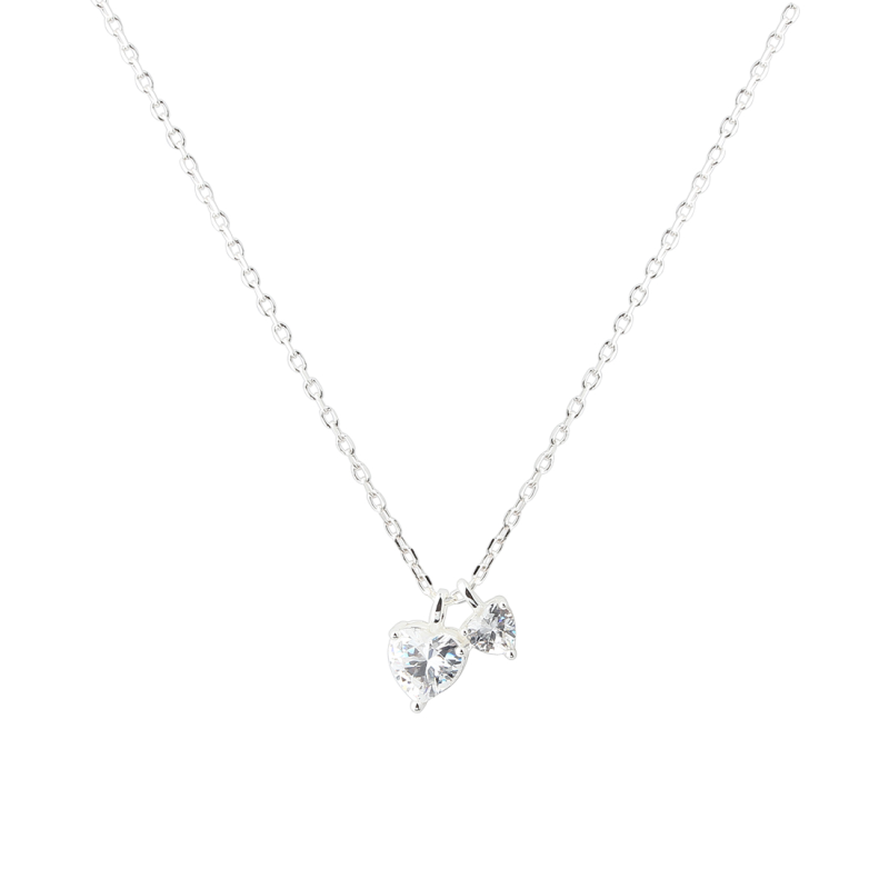 Vida Hearts Necklace  Silver