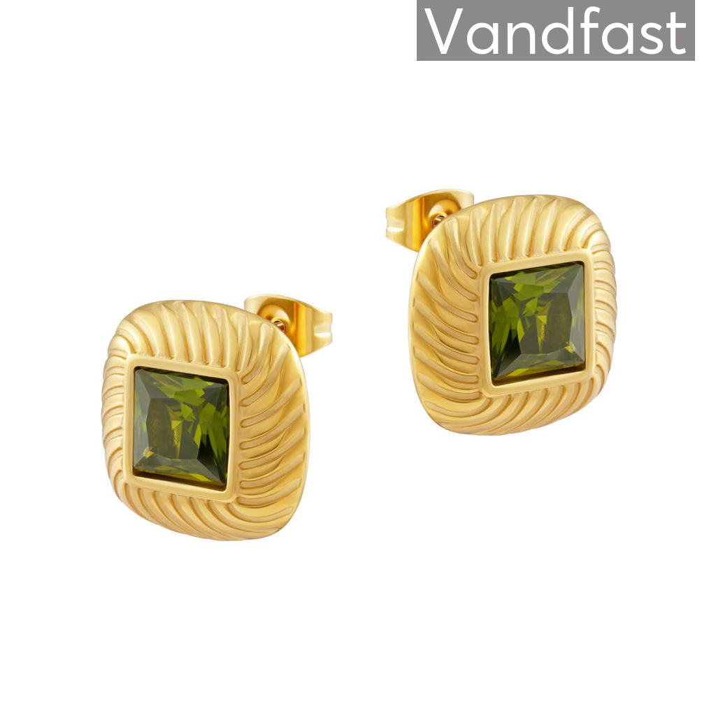 Annebrauner Milano Peridot øreringe 18k Guldbelagt