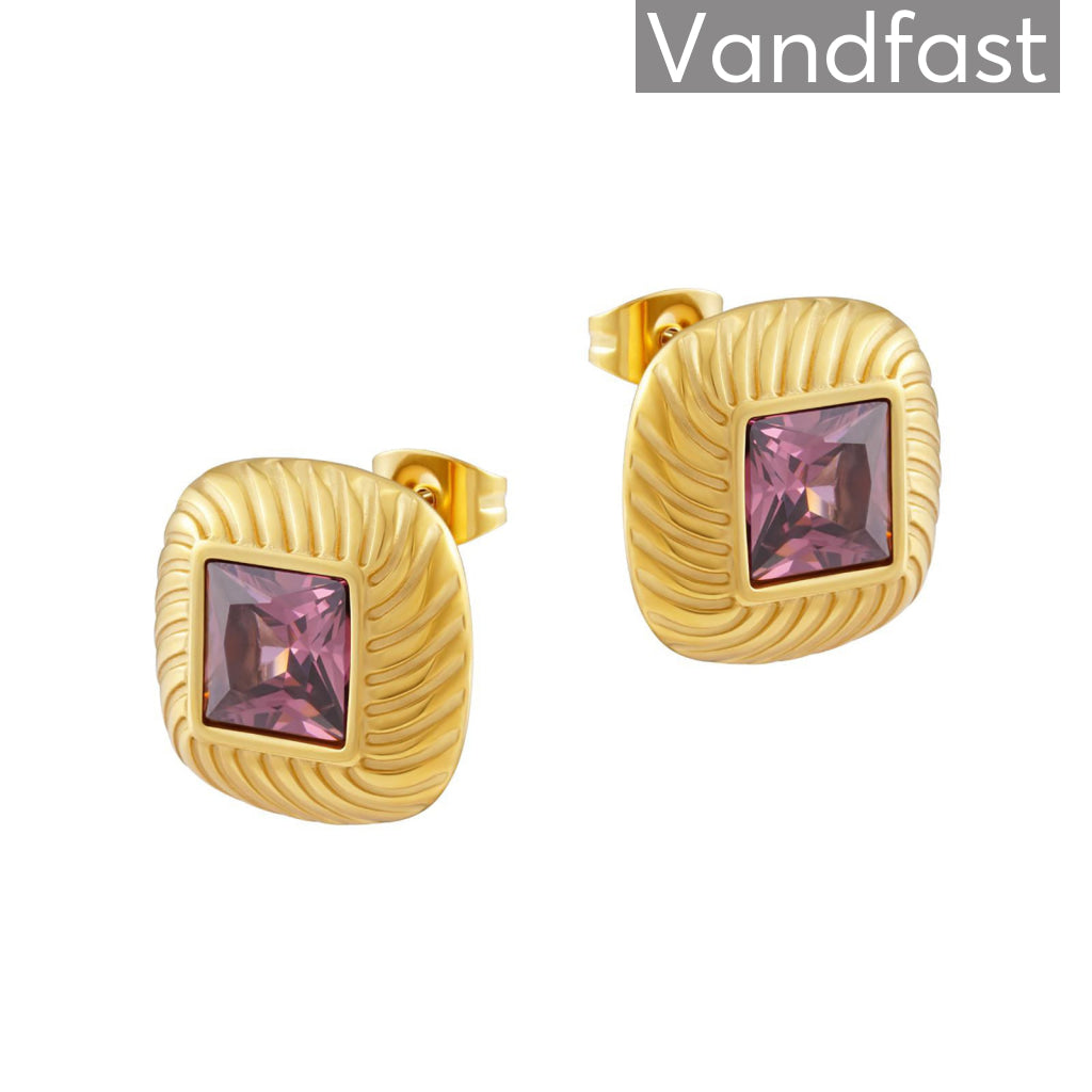 Annebrauner Milano Rhodolite 18k Guldbelagt øreringe
