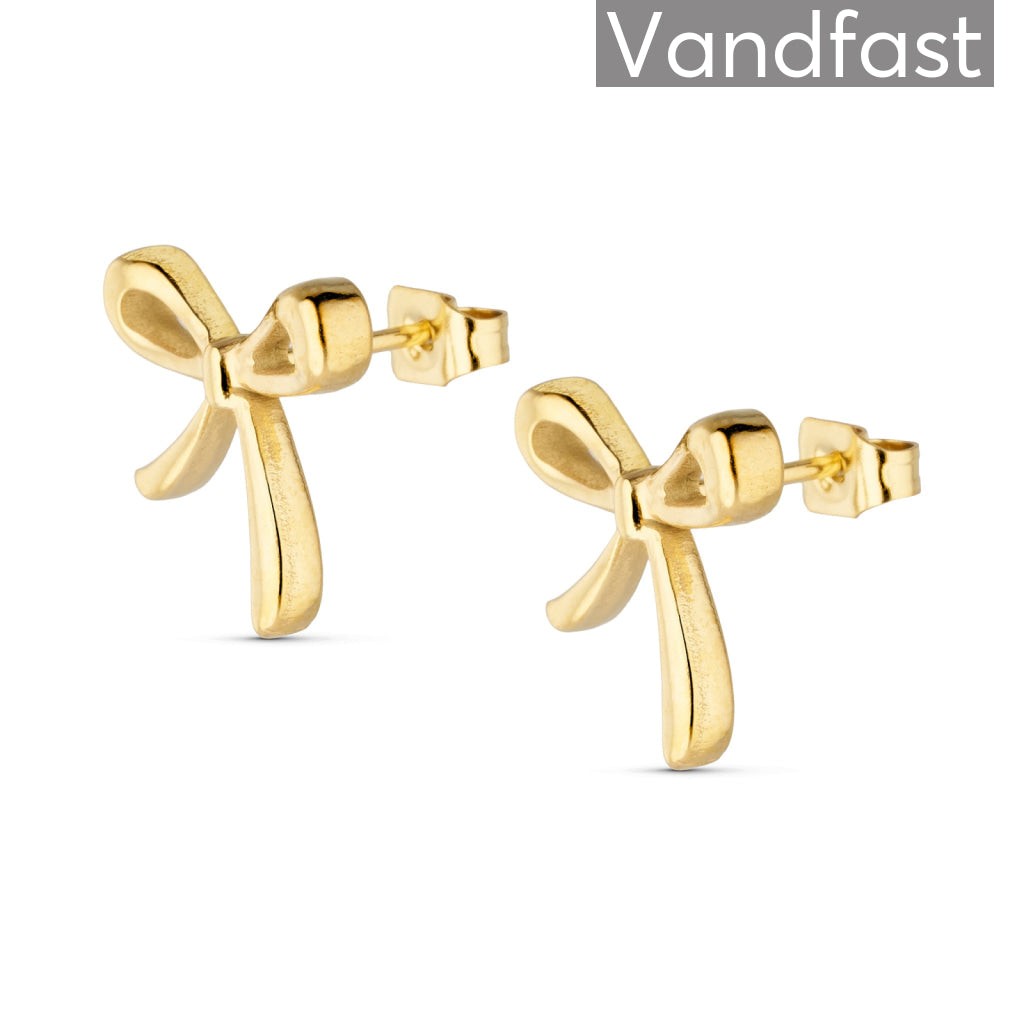Annebrauner Silk Bow øreringe 18k Guldbelagt
