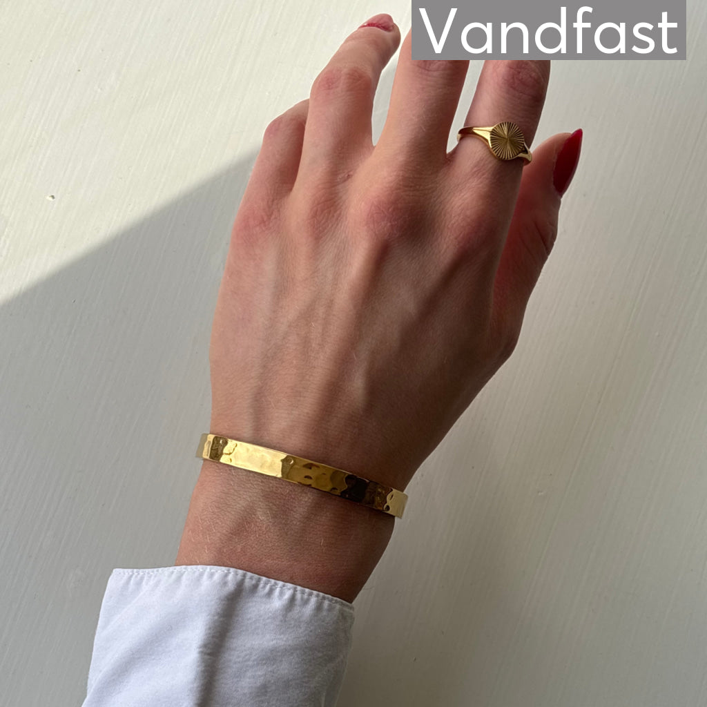 Annebrauner Texture Bangle Armbånd 18k Guldbelagt