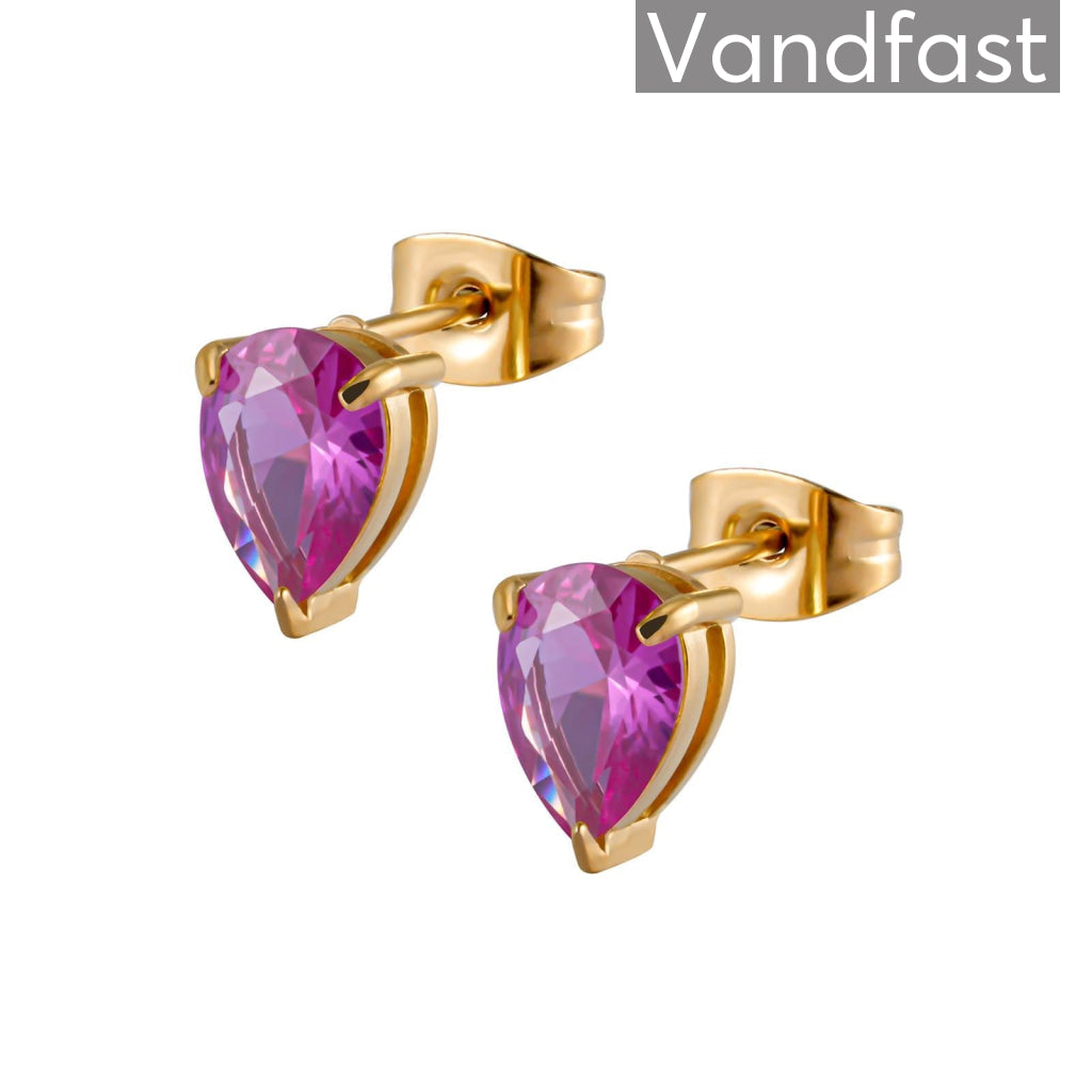 Annebrauner Waterdrop Rose øreringe 18k Guldbelagt