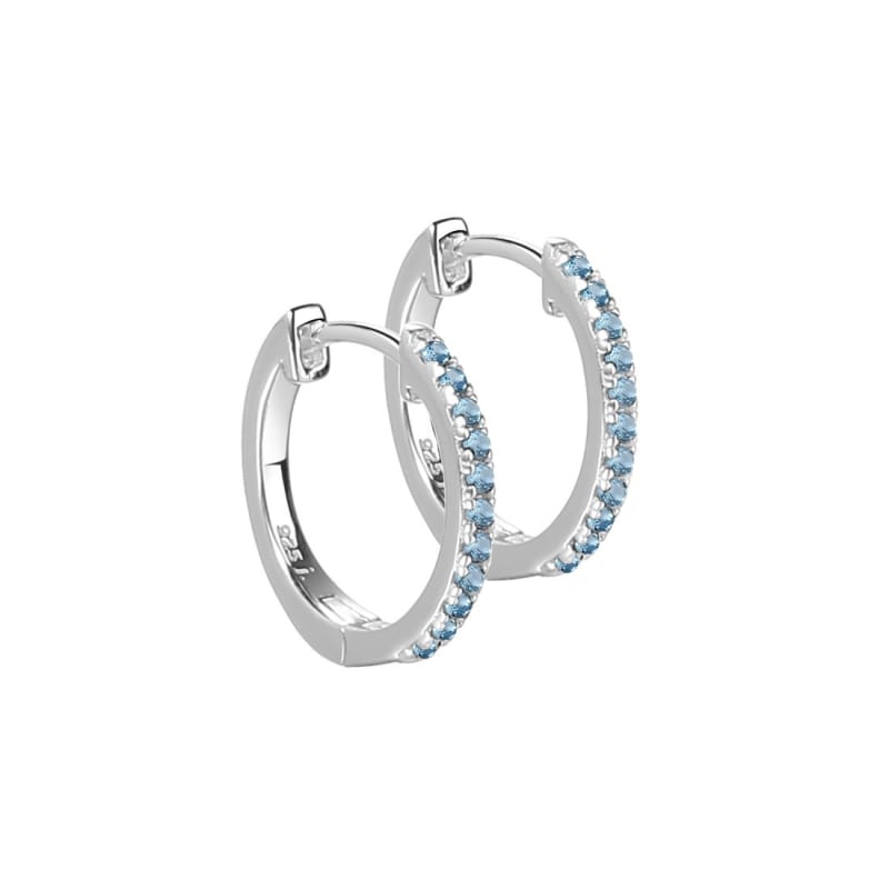 Ranva Sky Medium Hoop  Silver