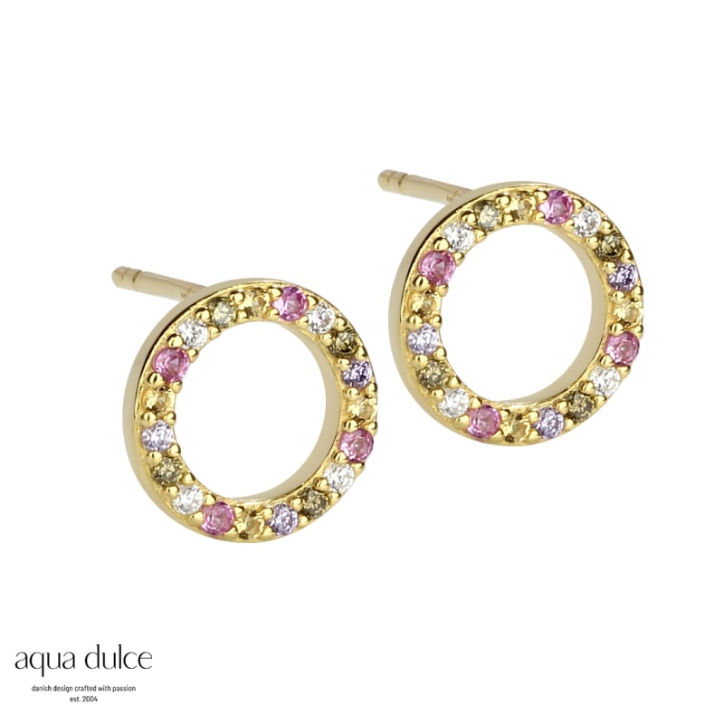 Pastel Circle Earstud Golden