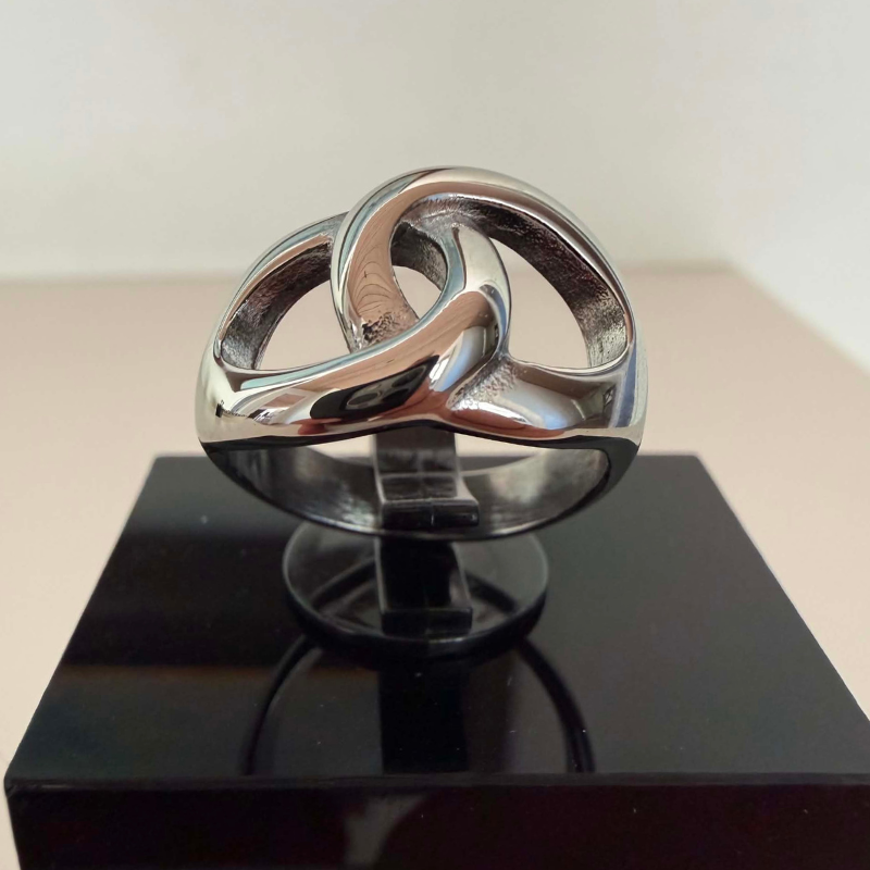 Blank Ring I Stål Nyhed - 50