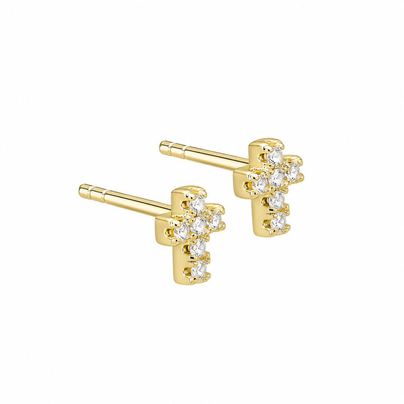 Cross Earstud  Golden