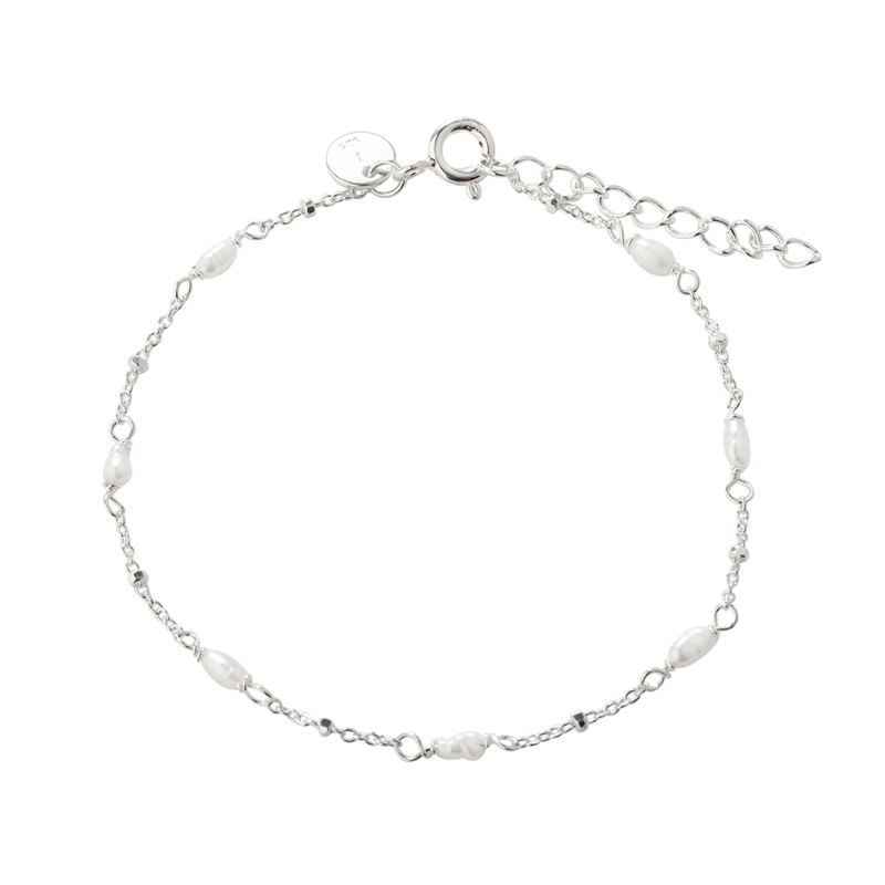 Rice Dot Single Bracelet  Silver