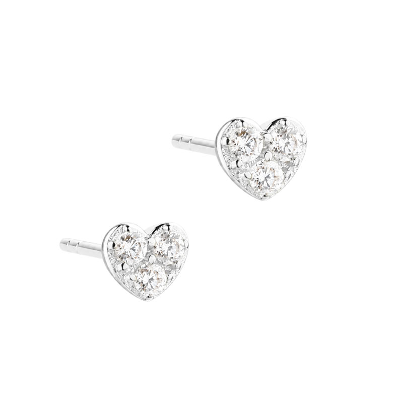 Tiny Heart Earstud  Silver