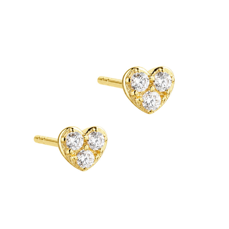 Tiny Heart Earstud  Golden