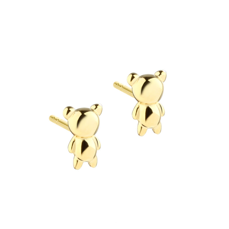 Tiny Teddy Earstud  Golden