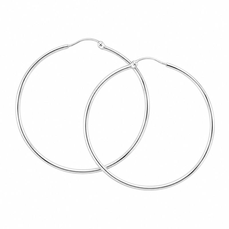 Ana Hoop Medium 30 Mm  Silver