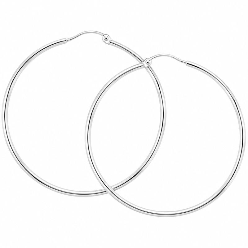 Ana Hoop X Large 50 Mm  Silver