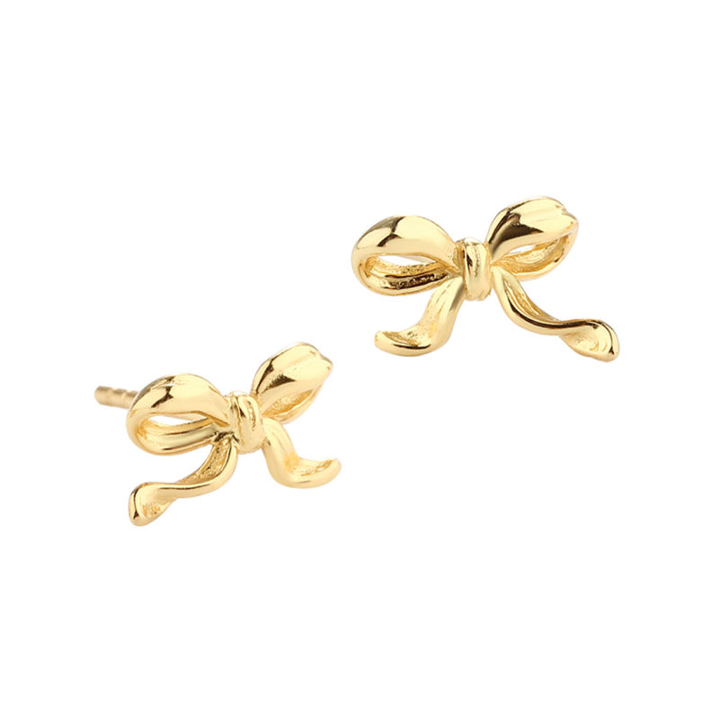 Curve Bow Earstud  Golden