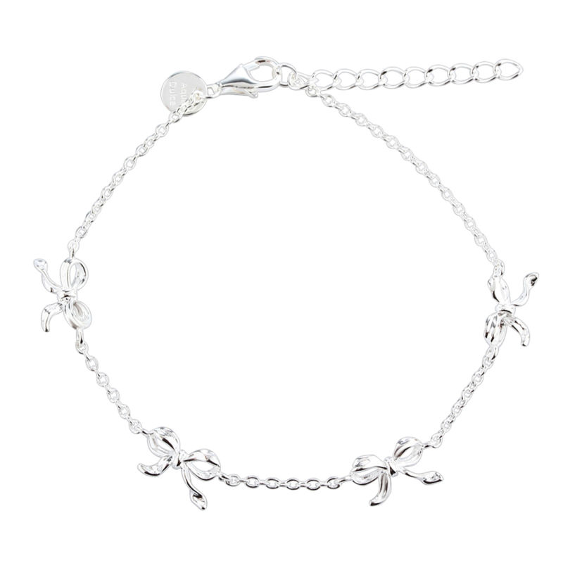 Curve Bow Bracelet  Silver