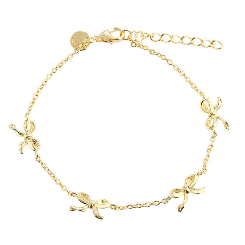 Curve Bow Bracelet  Golden
