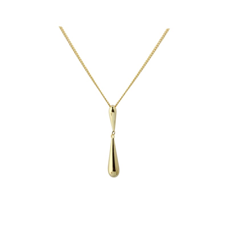 Shiny Drop Necklace  Golden