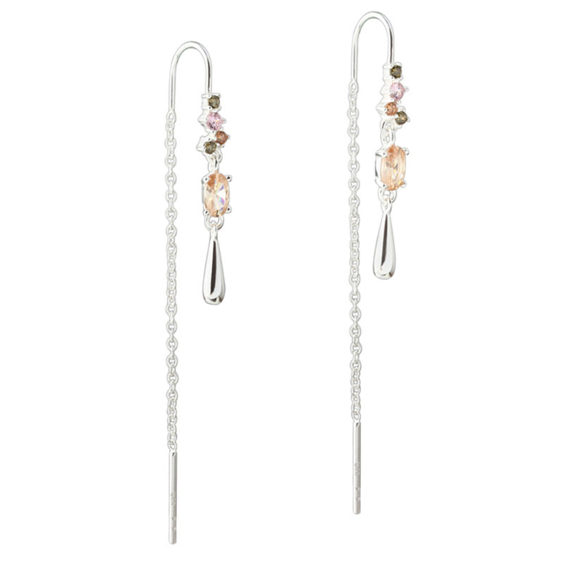 Blush Drop Earthread  Silver