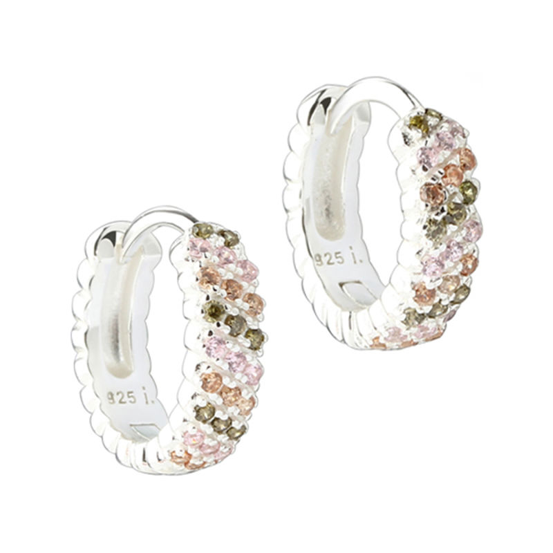 Blush Hoop 11 Mm  Silver