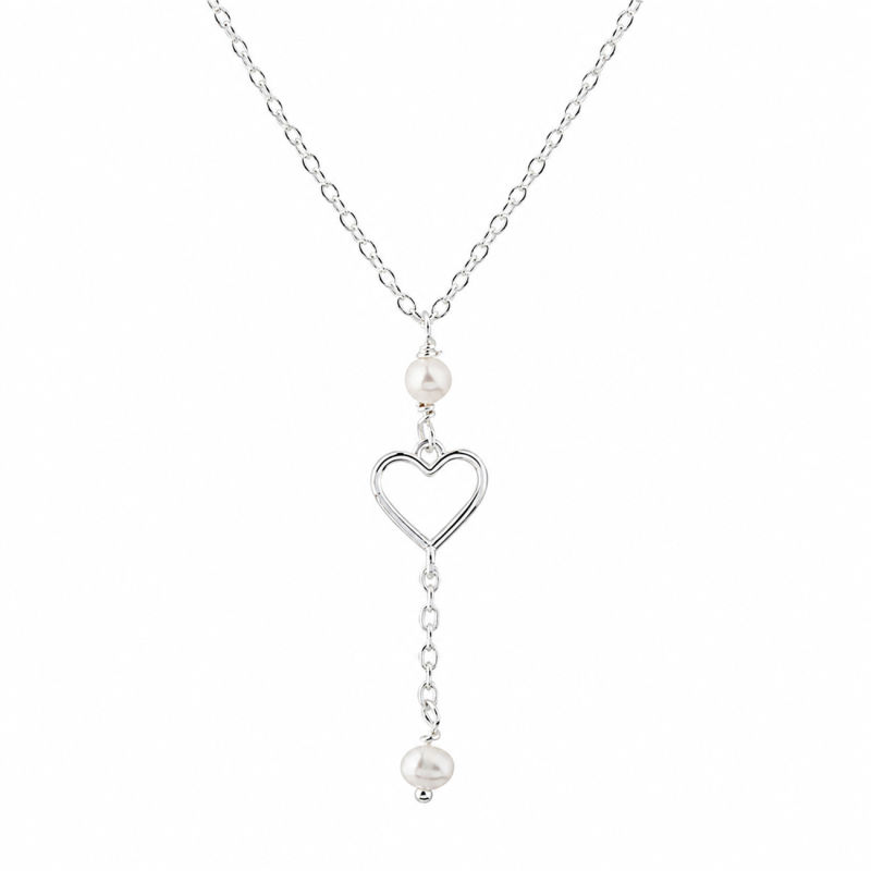 Alma Pearl Necklace  Silver