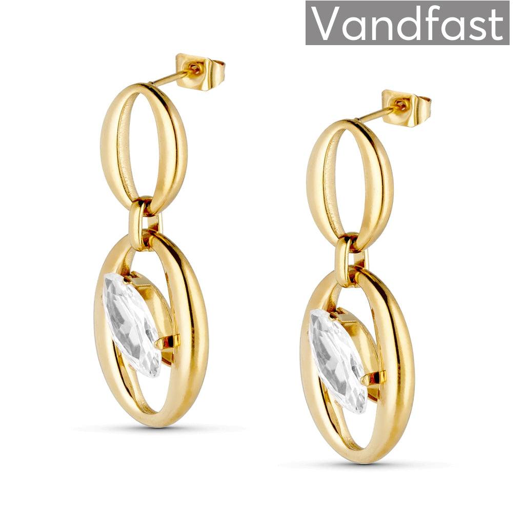 Annebrauner Kennedy Zirconia øreringe 18k Guldbelagt